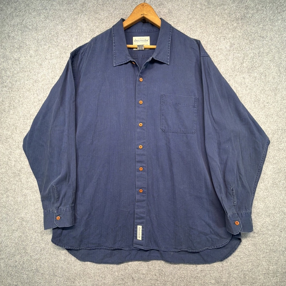 Vintage Abercrombie Fitch Shirt Men XL Button Up Outdoors Work 90s